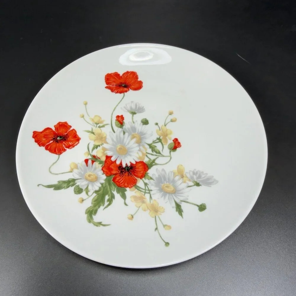 JL Menau Henneberg German Democratic Republic Dish Plate 7inch‎ Plates Set 3 VTG